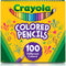 Crayola 100-count Colored Pencils - Unique Colors, Assorted