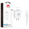 MyBat Pro 2-in-1 Travel Charger with 6ft Type-C USB Cable - White