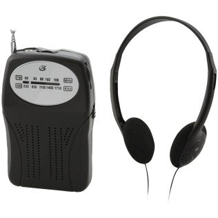 GPX Portable AM/FM Radio with Headphones