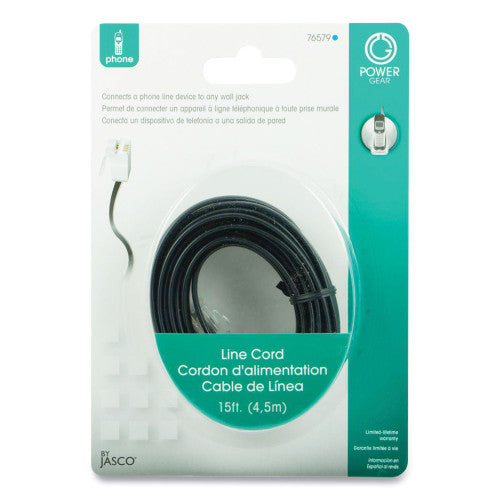 Power Gear 4-Conductor Line Cord (Black; 15ft)