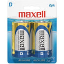 Maxell D Alkaline Batteries, 2 Pack