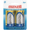 Maxell D Alkaline Batteries, 2 Pack