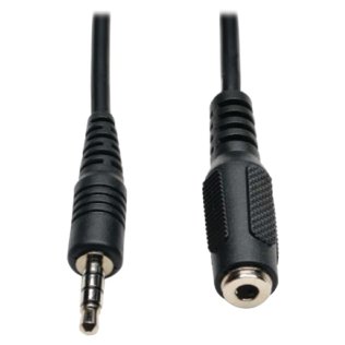 Tripp Lite 3.5mm Stereo Audio 4-Position TRRS Male to Female Headset Extension Cable, 6ft