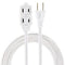 3-Outlet Polarized Indoor Extension Cord with Twist-to-Close Outlet Covers (9 Feet)