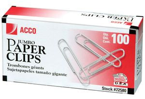 Paperclips, Jumbo 100 Ct