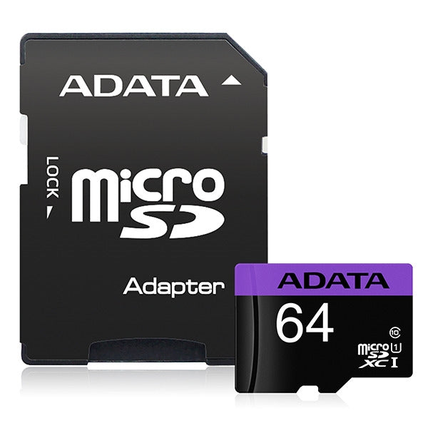 ADATA Micro SD Card (Class 10) 64G - Black