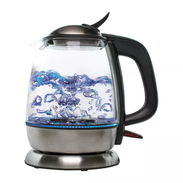 BRENTWOOD 1L GLASS CORDLESS KETTLE