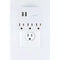 GE 3 Outlet 2 USB Port Surge Protector