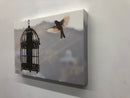 “House Finch Freedom” Artistic photo on canvas, LaurelAvalon collection.