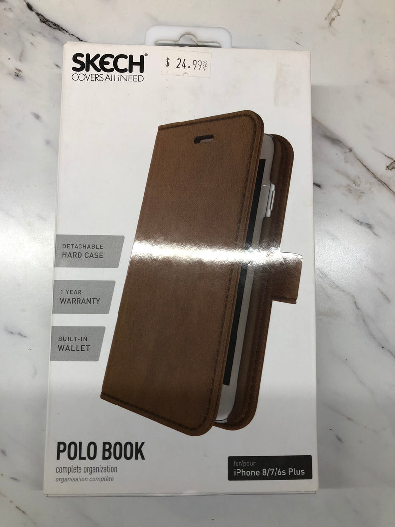 SKECH POLO BOOK WALLET CASE FOR IPHONE 6, 7, 8-PLUS