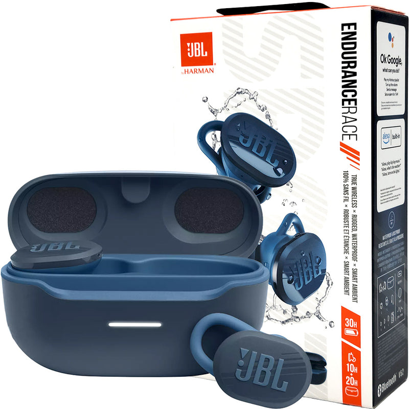 JBL ENDURANCE RACE BLUETOOTH EARBUDS BLUE