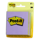 3M Scotch Post-It Notes Assorted Pastel Colors 3"x3", 50 sheets/pad, 4 pads