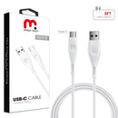 MyBat Pro USB to USB-C CHARGE AND Sync Cable - 6 FT - White