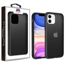 MyBat Frost Hybrid Protector Cover for Apple iPhone 11 - Semi Transparent Smoke Frosted / Rubberized Black