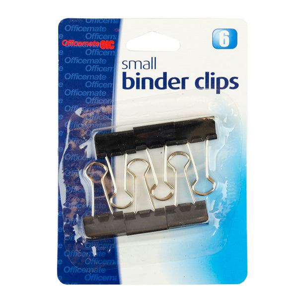 OfficeMate 3/4" Small Binder Clips - 6 clips