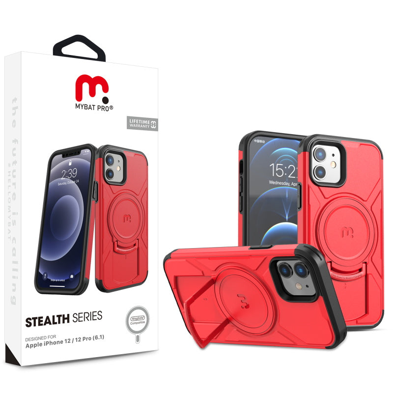 MyBat Pro Stealth Series Case for Apple iPhone 12 Pro (6.1) / 12 (6.1) - Red / Black