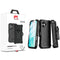 MyBat Pro Antimicrobial Maverick Series w/ MagSafe Case with Holster and Tempered Glass for Apple iPhone 16 - BLACK / Black