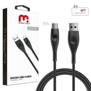 MyBat Pro Micro USB Data Cable 6 FT - Black