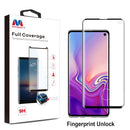 MyBat Full Coverage Tempered Glass Screen Protector for Samsung Galaxy S10 - Black