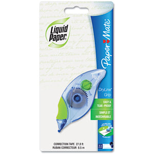 PaperMate Liquid Paper Dryline Grip White Correction Tape (27.8 feet)