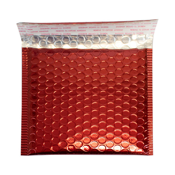 Metallic Red 7" x 6.75" Bubble Mailers