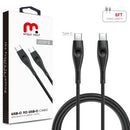 MYBAT PRO USB-C TO USB-C 60W QUICK CHARGE CABLE 6FT. BLACK