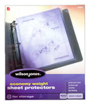 Wilson Jones Clear Sheet Protectors, Letter Size 3-Hole-Punched - Single