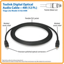 Tripp Lite TOSLINK® Digital Optical SPDIF Audio Cable (13ft)