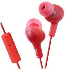 JVC Gumy Plus Earbuds with Remote & Microphone (Red)