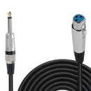 PYLE PROFESSIONAL MICROPHONE CABLE 1/4" MALE TO XLR FEMALE