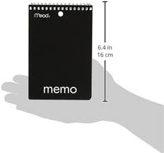 Mead Wire Bound Memo Pad College Ruled 4"x6", 40 sheets/pad