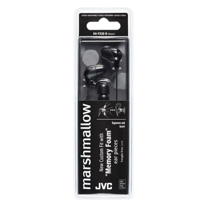 JVC Marshmallow Wired In-Ear Headphones - Black