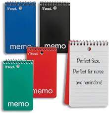 Mead Wire Bound Memo Pad 3"x5", 60 sheets/pad