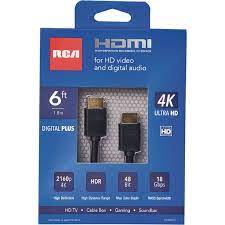 RCA HDMI FOR HD VIDEO AND DIGITAL AUDIO (6FT)