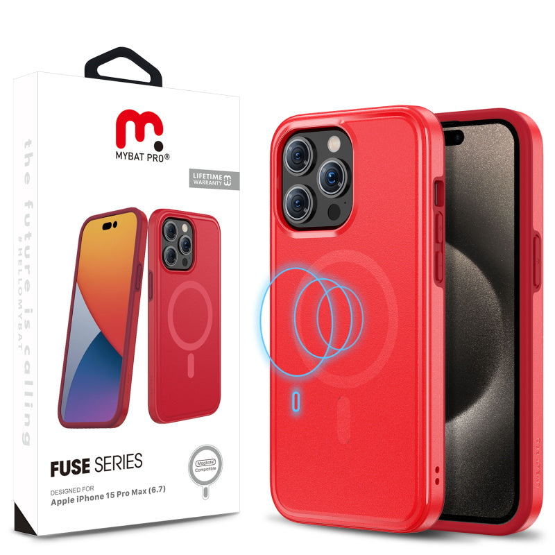 MyBat Pro Fuse Series w/ MagSafe Case for Apple iPhone 15 Pro Max (6.7) - red