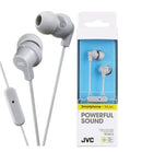 JVC In-Ear Headphones with Microphone (White)