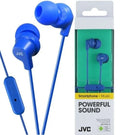 JVC IN-EAR HEADPHONES WITH MICROPHONE (BLUE)