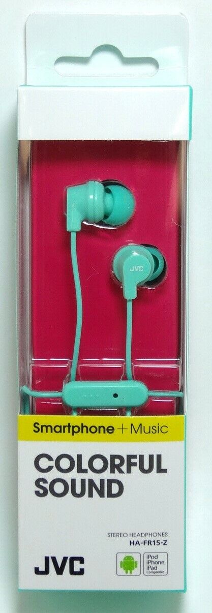 JVC In-Ear Wired Headphones with Microphone (Teal)