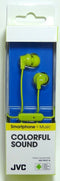 JVC In-Ear Wired Headphones with Microphone (Green)