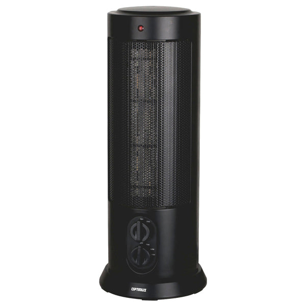 18-Inch 750-Watt/1,500-Watt Oscillating Ceramic Tower Heater with Thermostat