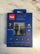 RCA HDMI for HD video and digital audio 3ft.