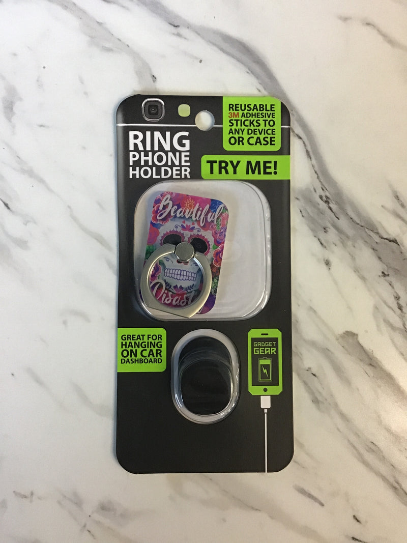 RING PHONE HOLDER (ASSORTED GRAPHIC STYLES)