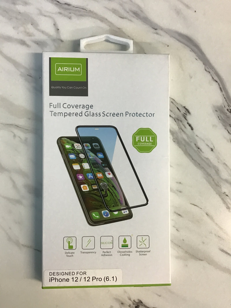 AIRIUM FULL COVERAGE TEMPERED GLASS PROTECTOR IPHONE 12/ 12 PRO (6.1)