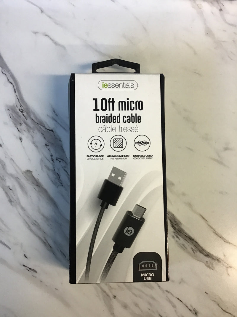 IESSENTIALS 10FT. MICRO BRAIDED CABLE