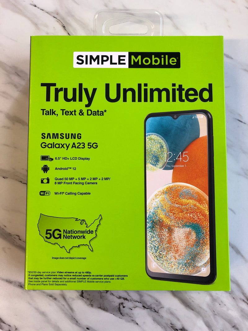 Simple Mobile Samsung Galaxy A23 Cell Phone 64 GB
