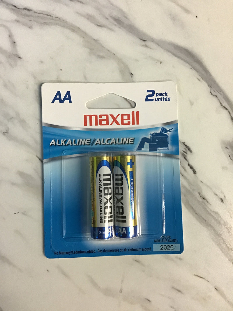 AA MAXWELL ALKALINE BATTERIES 2PACK