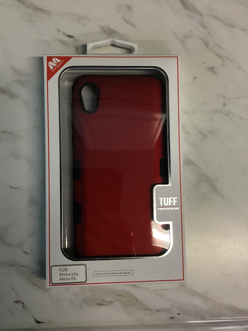 MYBAT TUFF HYBRID CASE FOR MOTOROLA MOTO E6-red