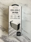 IESSENTIALS USB + USB-C WALL CHARGER