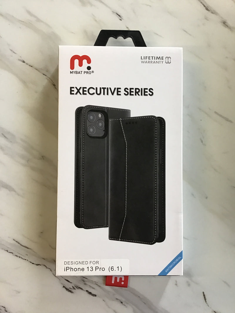 MYBAT PRO EXECUTIVE SERIES IPHONE 13 PRO - BLACK WALLET CASE