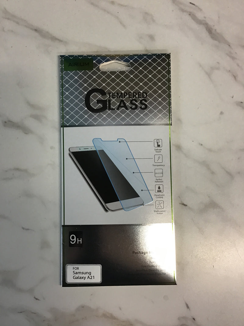 AIRIUM TEMPERED GLASS SCREEN PROTECTOR FOR SAMSUNG GALAXY A21 CELL PHONE